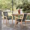 Armen Living Madsen Outdoor Eucalyptus Wood and Charcoal Rope Dining Chairs with Teak Finish, PK2 LCMASICHTK - alternate 9